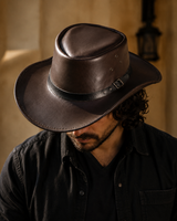 Mavrak Studio's Black Stripe Leather Cowboy Hat