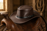 Mavrak Studio's Black Stripe Leather Cowboy Hat