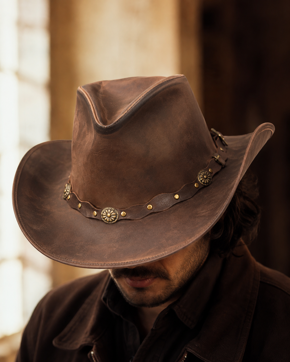 Mavrak Studio's Clifford Cowboy Hat Rustic Brown