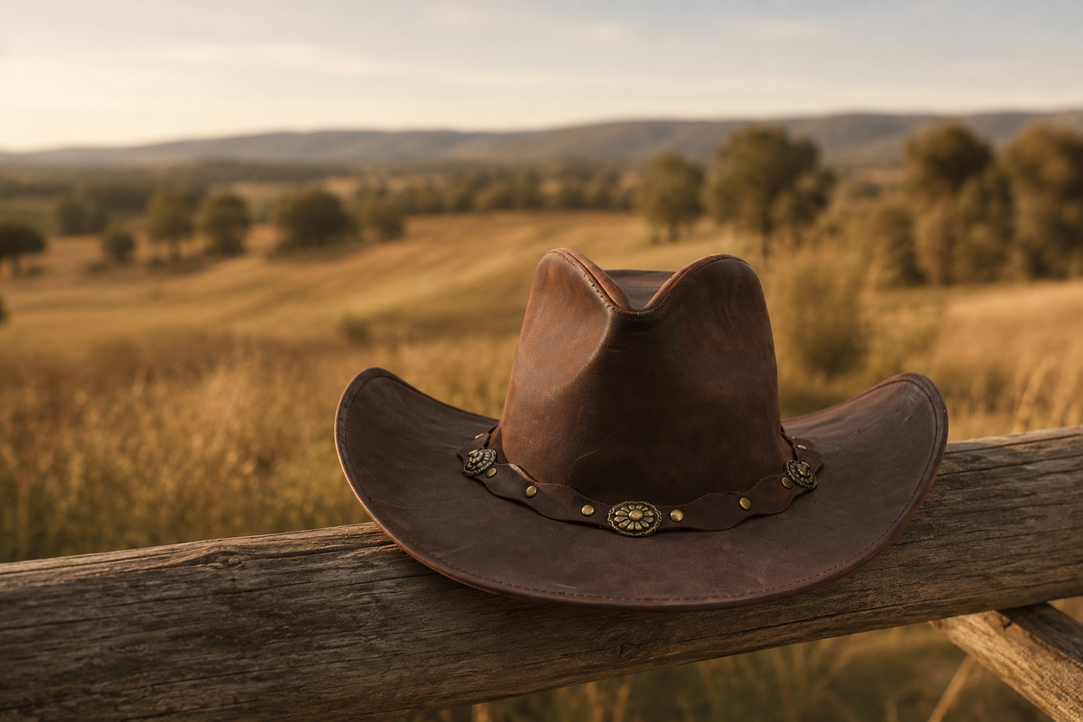 Mavrak Studio's Clifford Cowboy Hat Rustic Brown